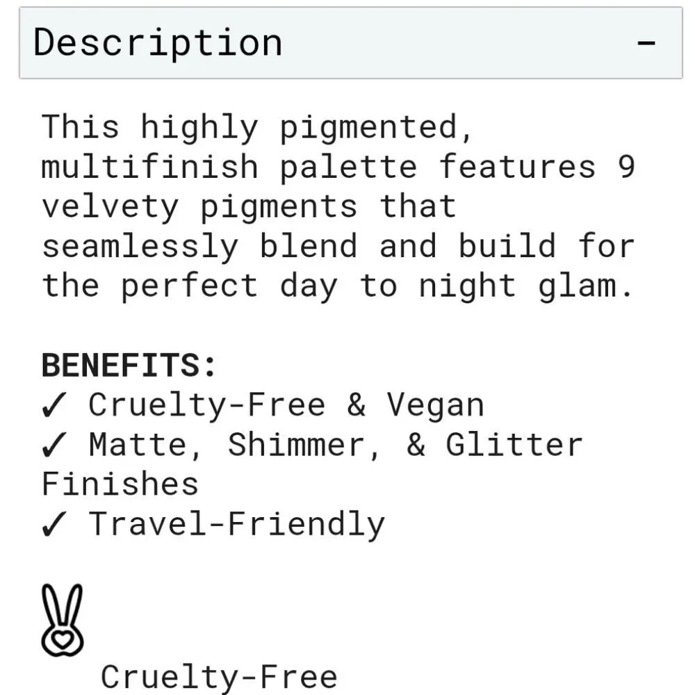 The Creme Shop new specs